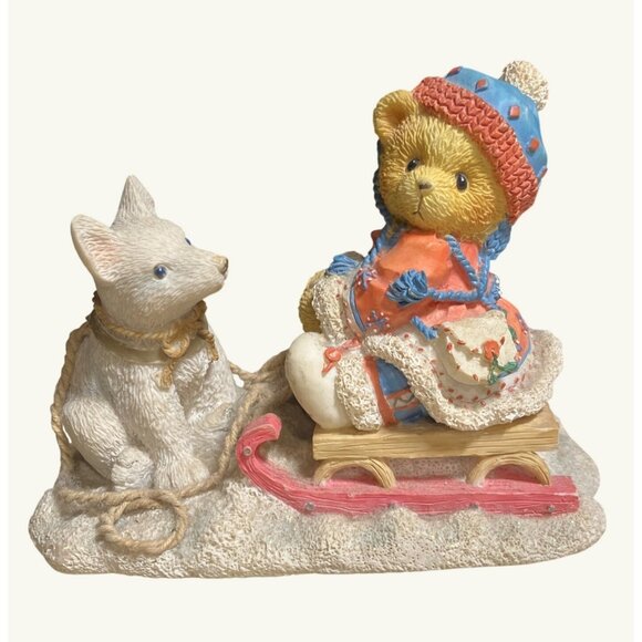 Cherished Teddies "Erica" Figurine Friends Are Always Pulling For You - Picture 1 of 10